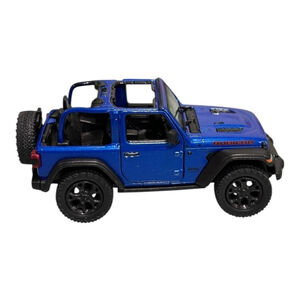 Kinsmart 2018 Jeep Wrangler Rubicon Blue Diecast Car 1:34 Scale Toy Vehicle